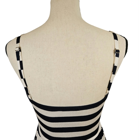 Lush Striped Sun Dress, Navy/ White, Small - Picture 5 of 12